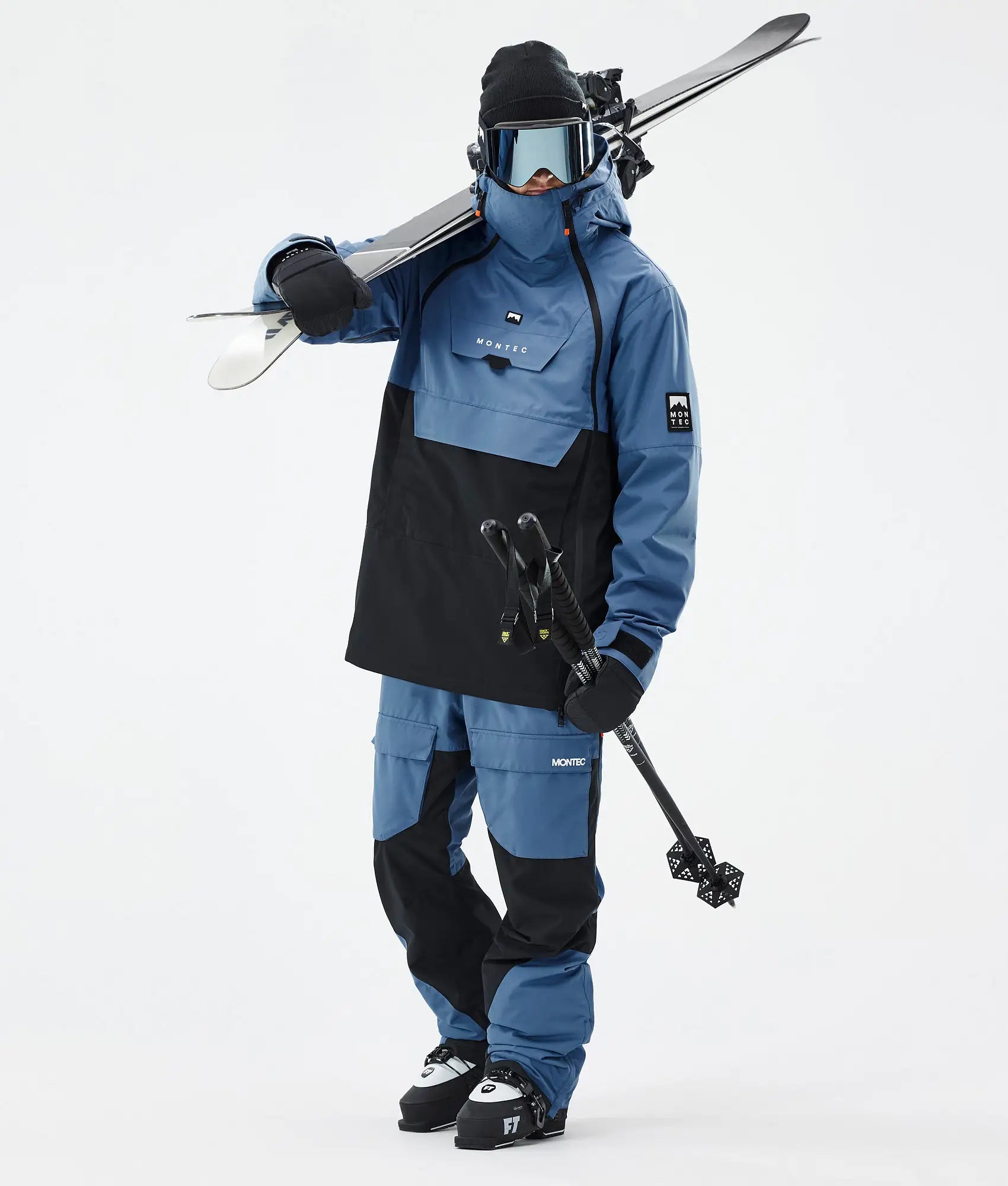 Fawk Ski Pants Men - Blue Steel/Black