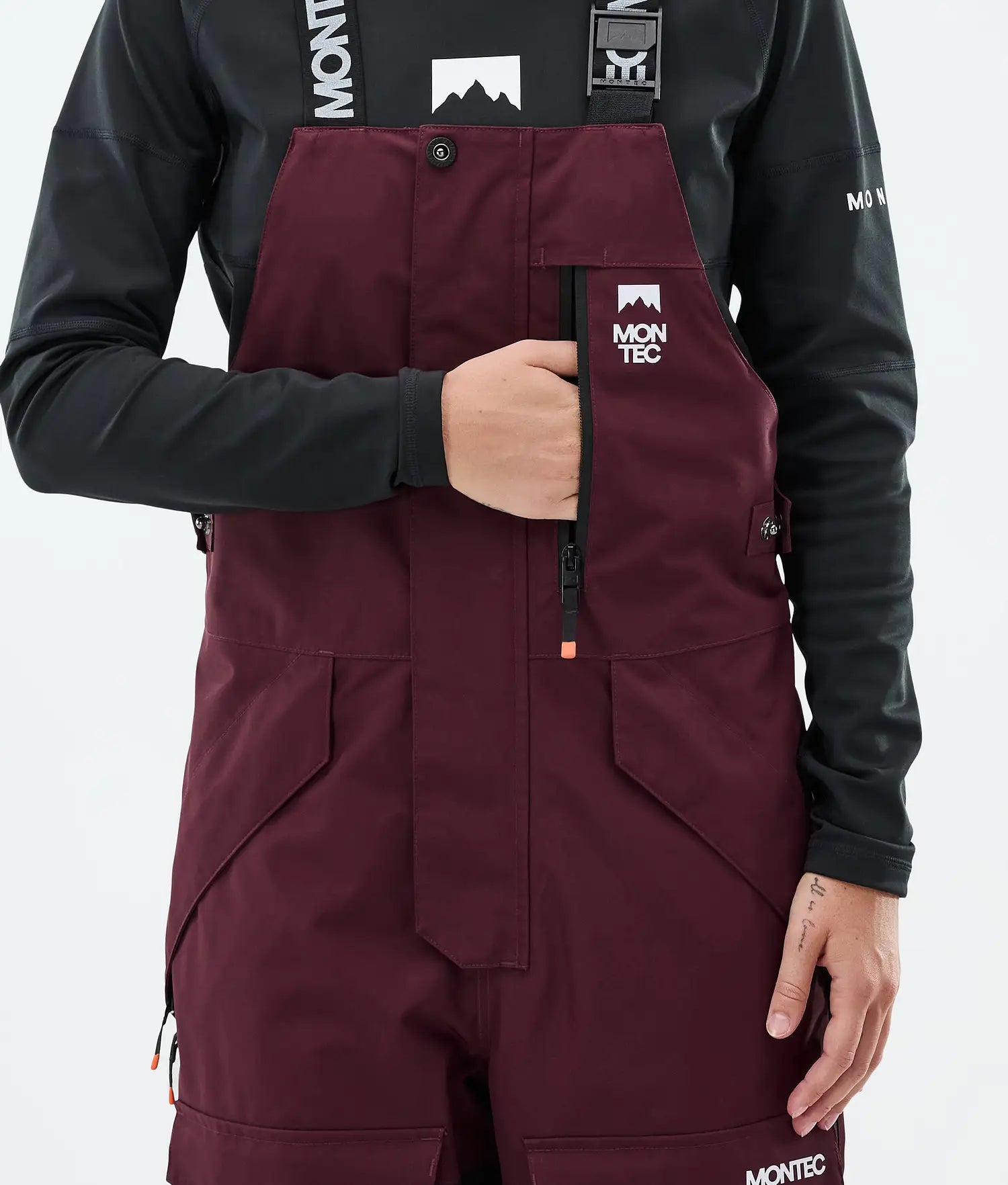 Fawk W Ski Pants Women Burgundy/Black