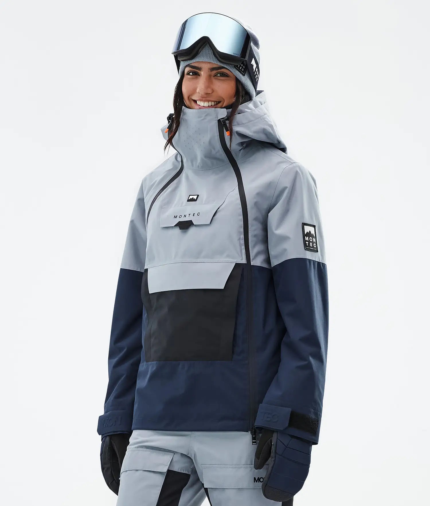 Doom W Ski Jacket Women Soft Blue/Black/Dark Blue