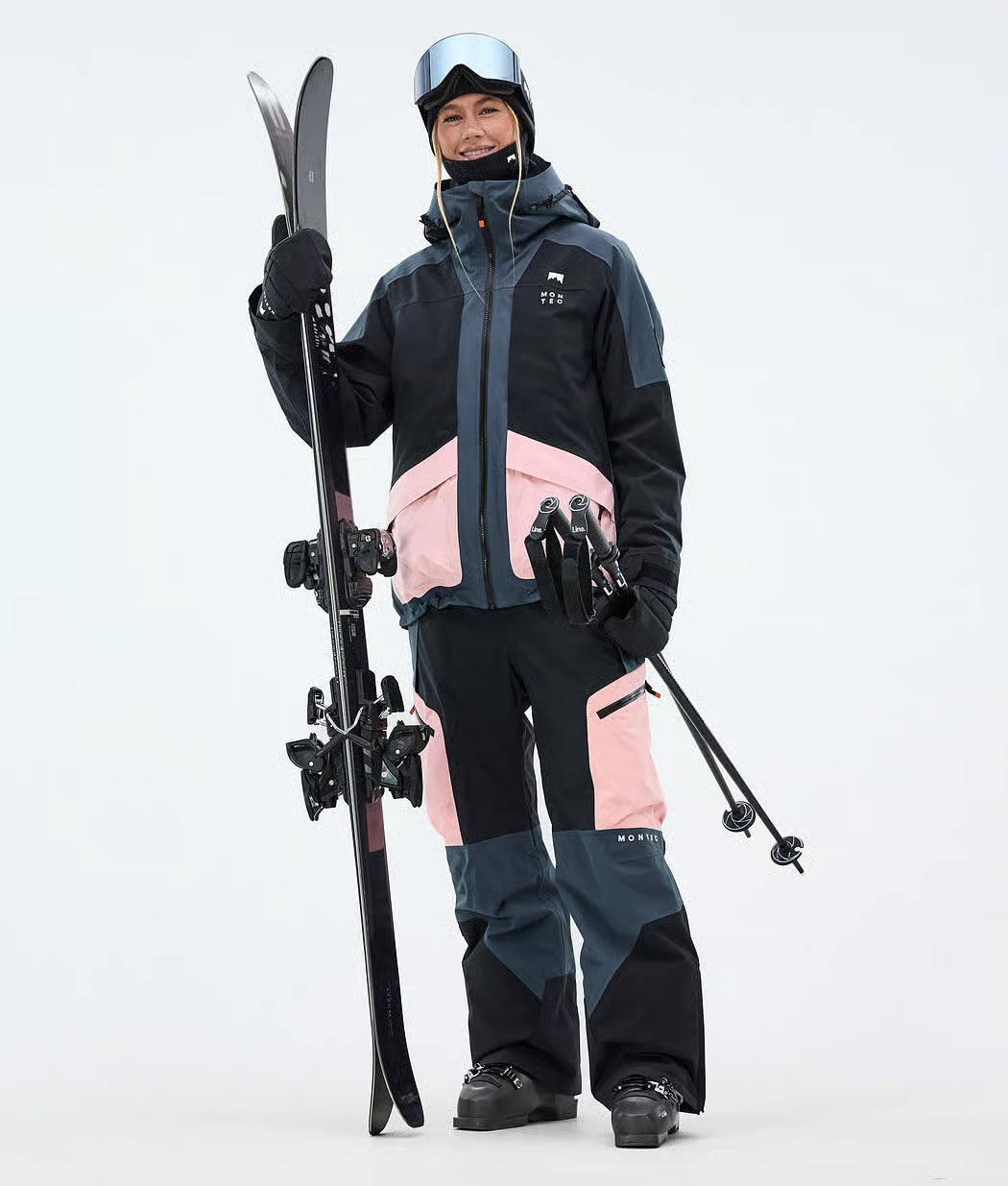 Morpheus W Ski Jacket Women Metal Blue/Black/Soft Pink