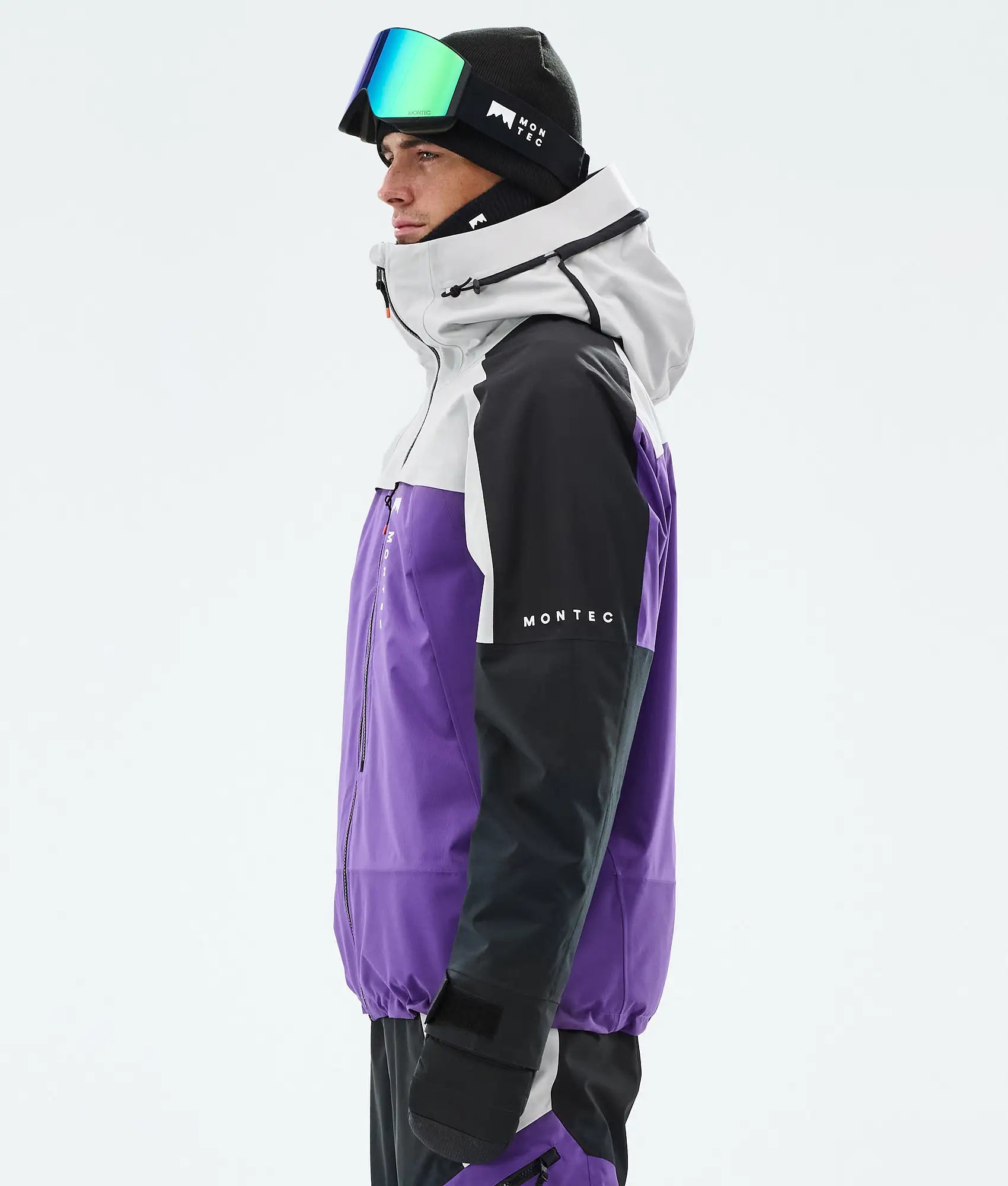 Oracle Ski Jacket Men - Light Grey/Black/Vivid Purple