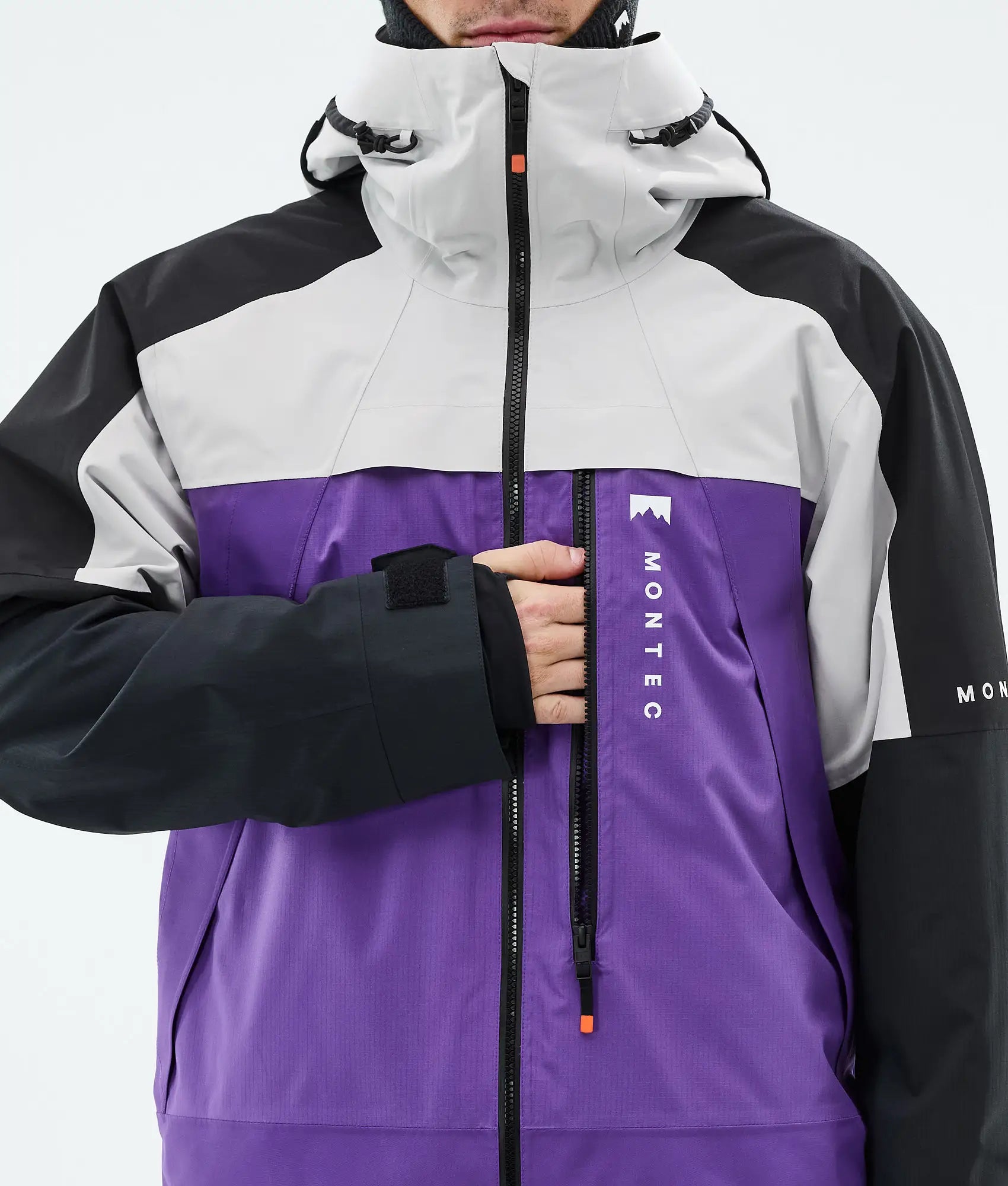 Oracle Ski Jacket Men - Light Grey/Black/Vivid Purple
