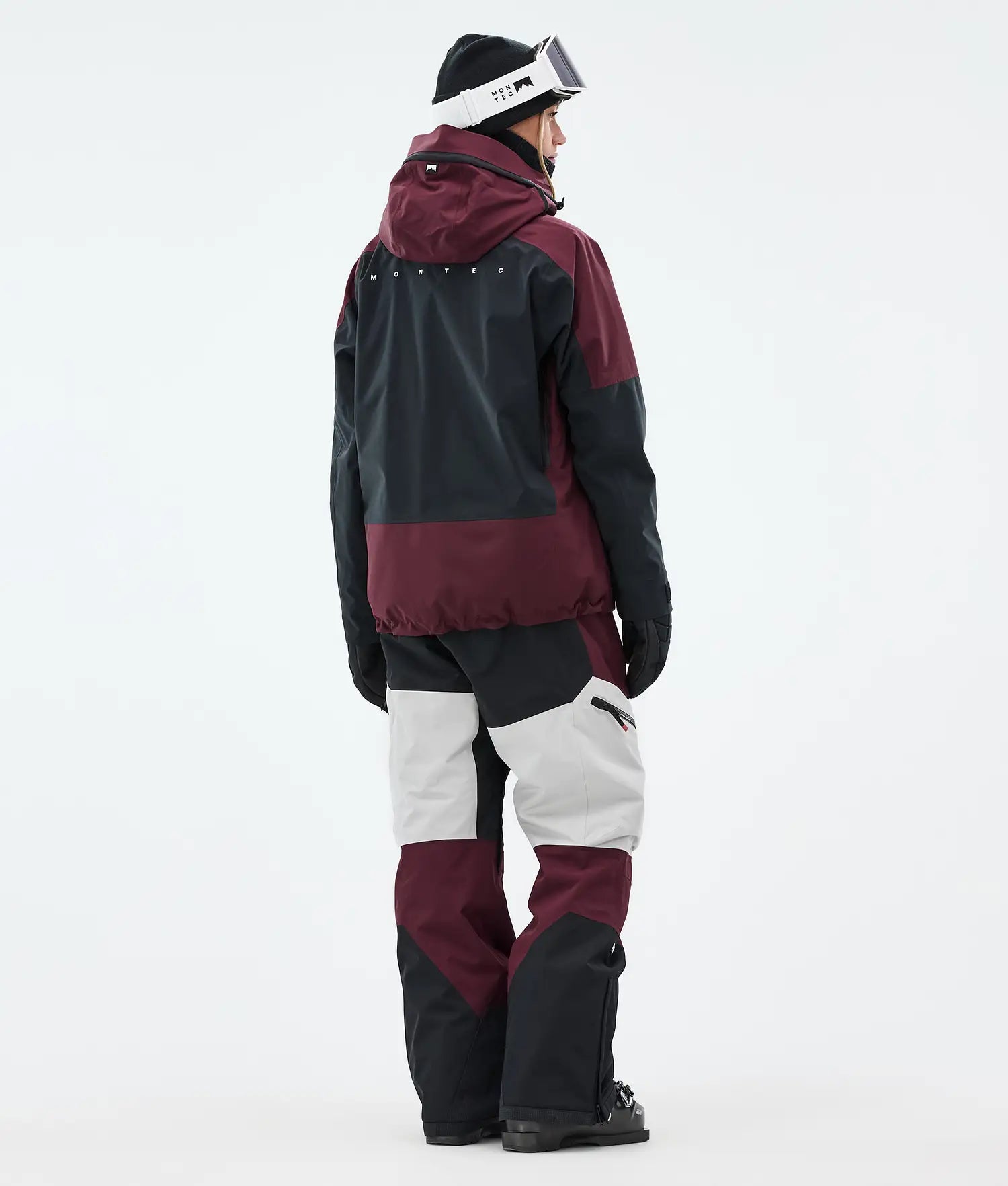 Morpheus W Ski Jacket Women Burgundy/Black/Light Grey