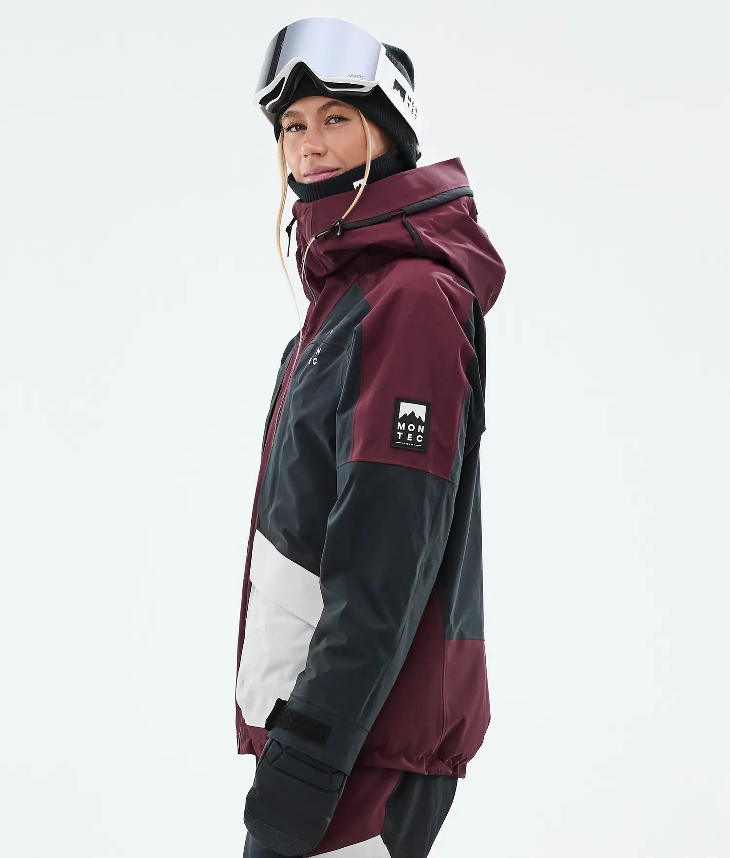 Morpheus W Ski Jacket Women Burgundy/Black/Light Grey