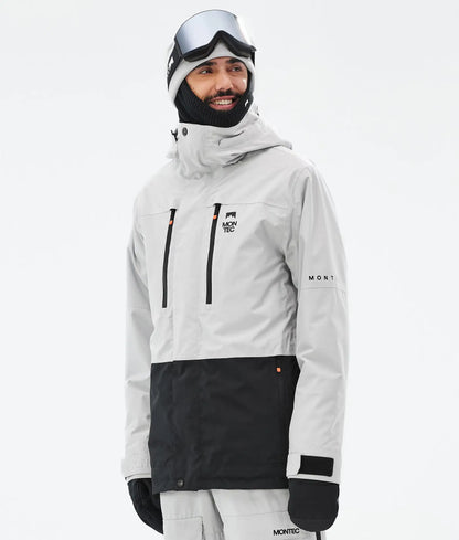 Fawk Ski Jacket Men - Light Grey/Black