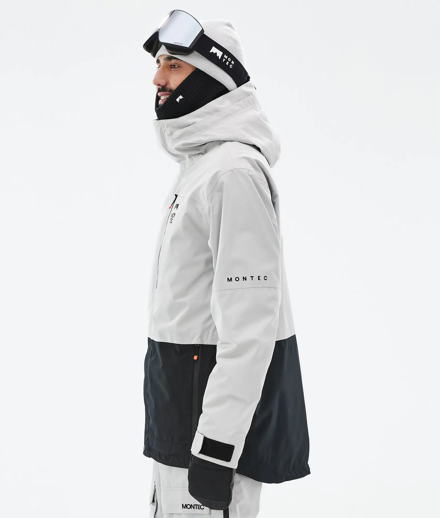 Fawk Ski Jacket Men - Light Grey/Black