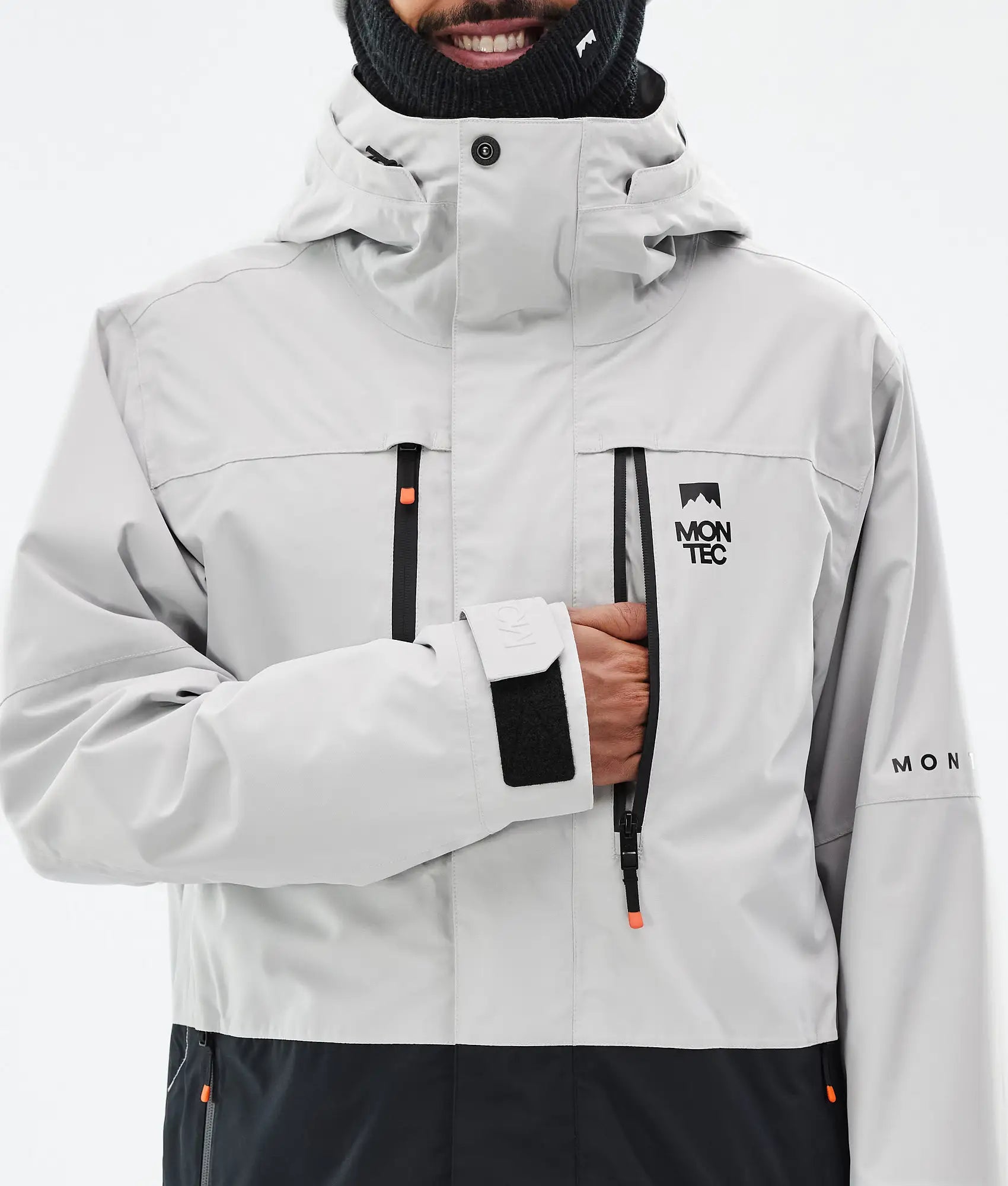 Fawk Ski Jacket Men - Light Grey/Black