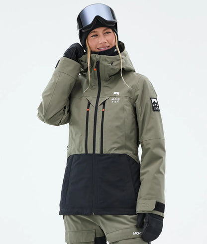 Moss W Ski Jacket Women - Greenish/Black