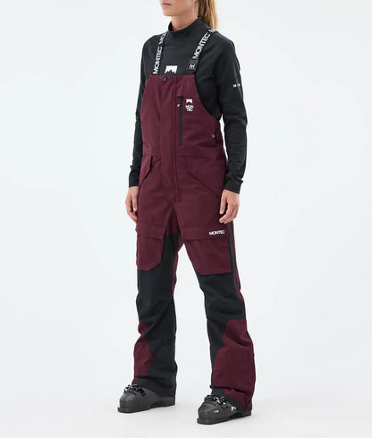 Fawk W Ski Pants Women Burgundy/Black