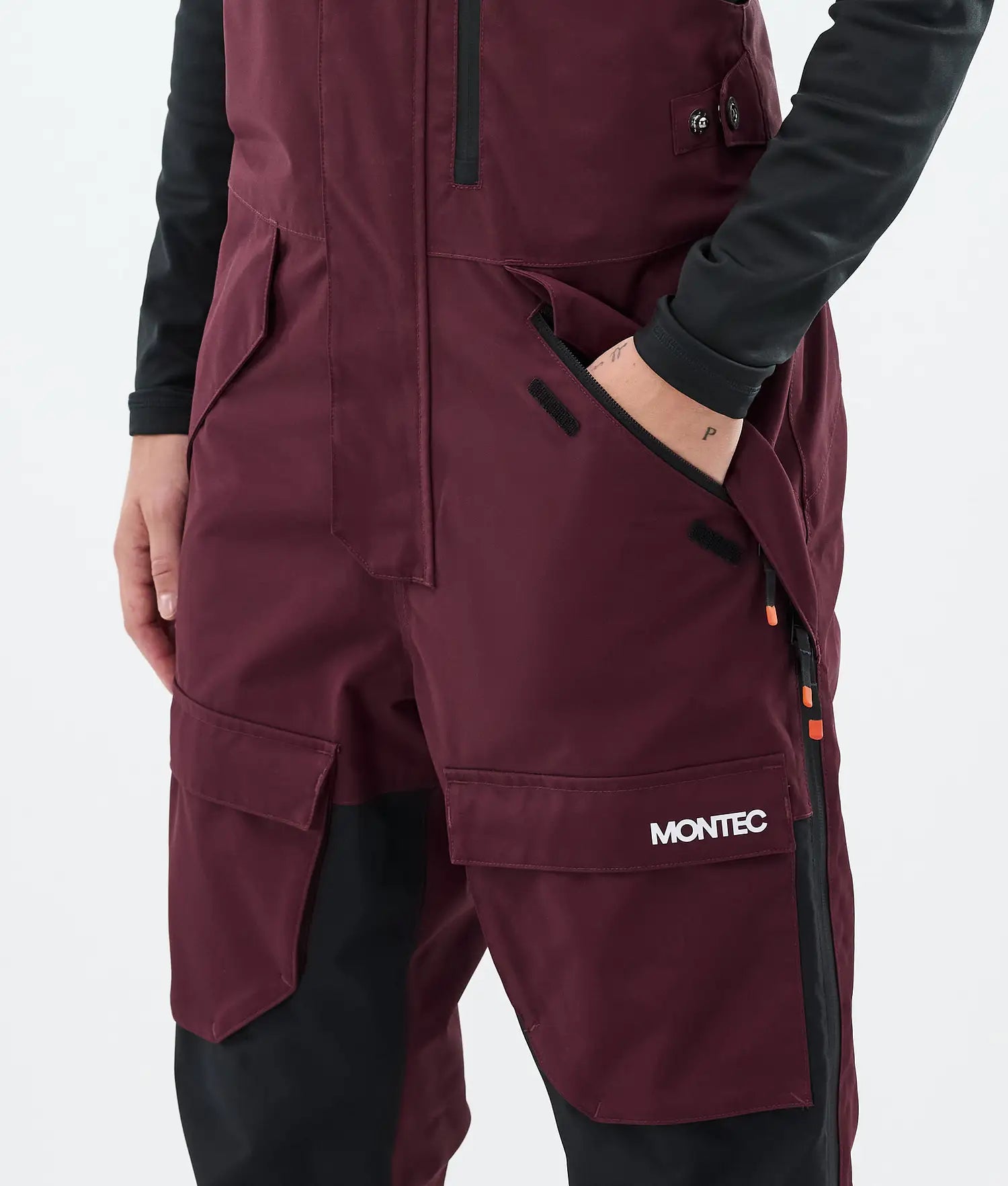 Fawk W Ski Pants Women Burgundy/Black