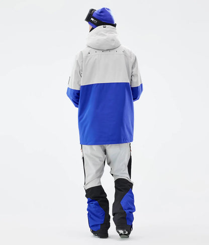 Doom Ski Jacket Men - Light Grey/Black/Cobalt Blue