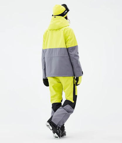 Doom W Ski Jacket Women Bright Yellow/Black/Light Pearl