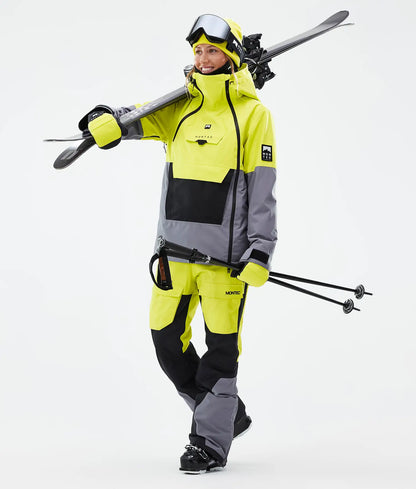 Fawk W Ski Pants Women Bright Yellow/Black/Light Pearl