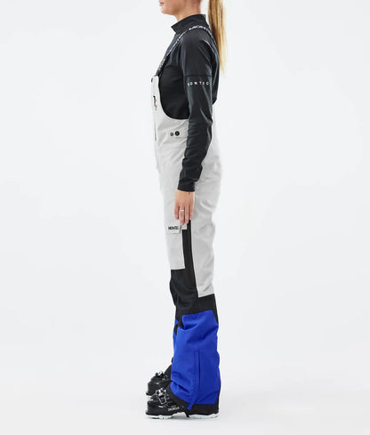 Fawk W Ski Pants Women Light Grey/Black/Cobalt Blue