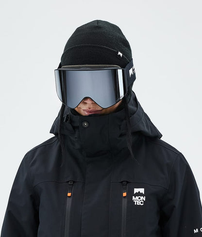 Ski Goggles Black W/Black Black Mirror