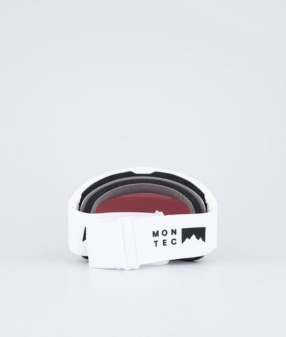 Ski Goggles White W/White Moon Blue Mirror