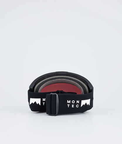 Ski Goggles Black W/Black Moon Blue Mirror