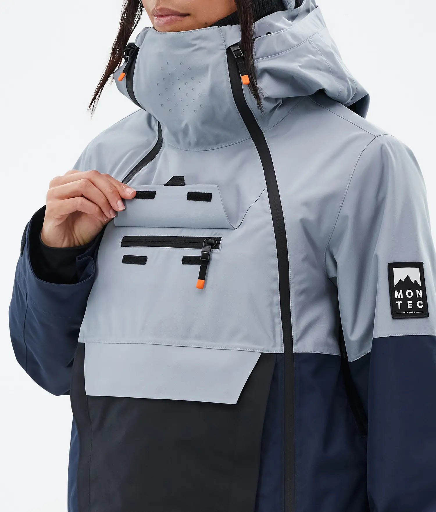 Doom W Ski Jacket Women Soft Blue/Black/Dark Blue