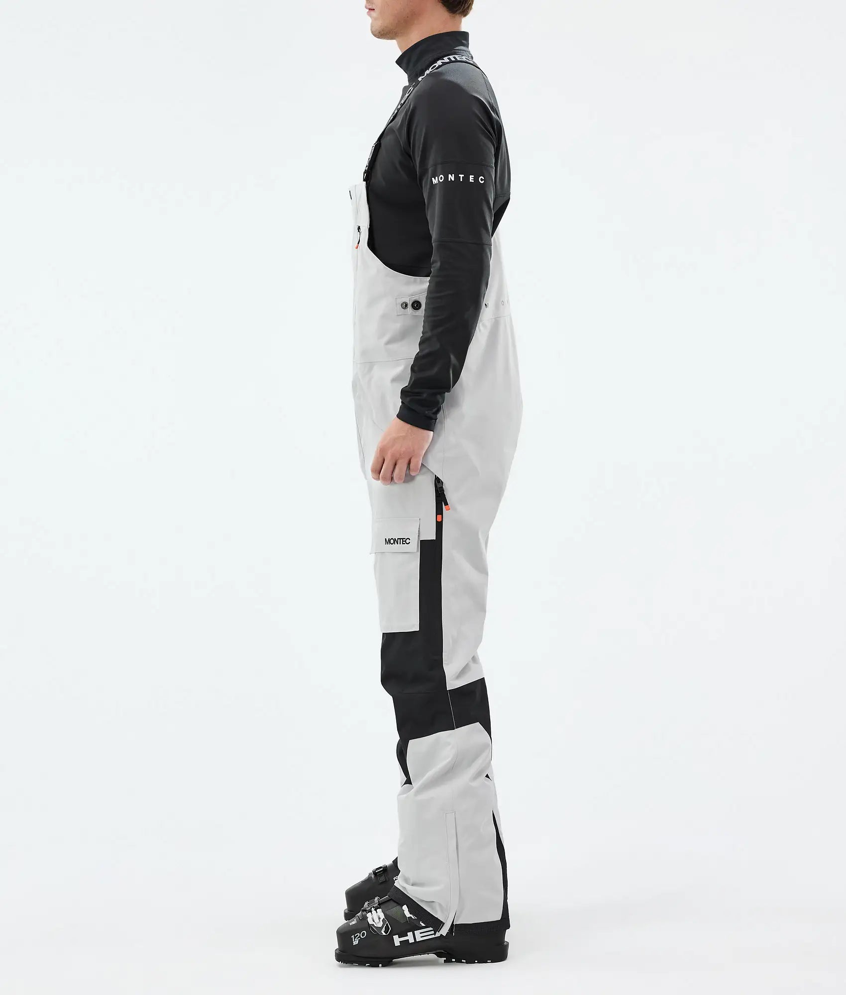 Fawk Ski Pants Men - Light Grey/Black