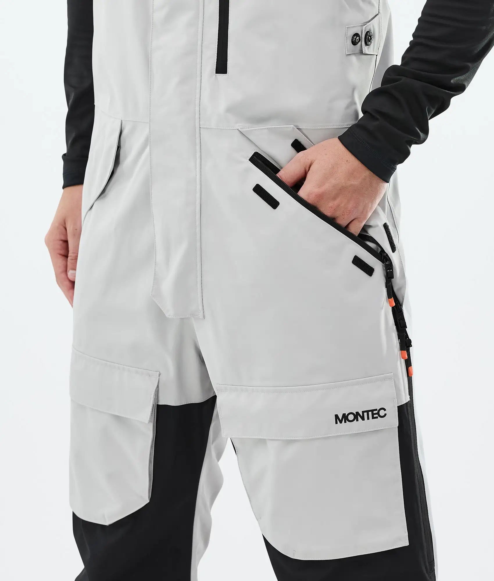 Fawk Ski Pants Men - Light Grey/Black