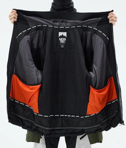 Morpheus ski jacket men - Black/Olive Green/Light Grey