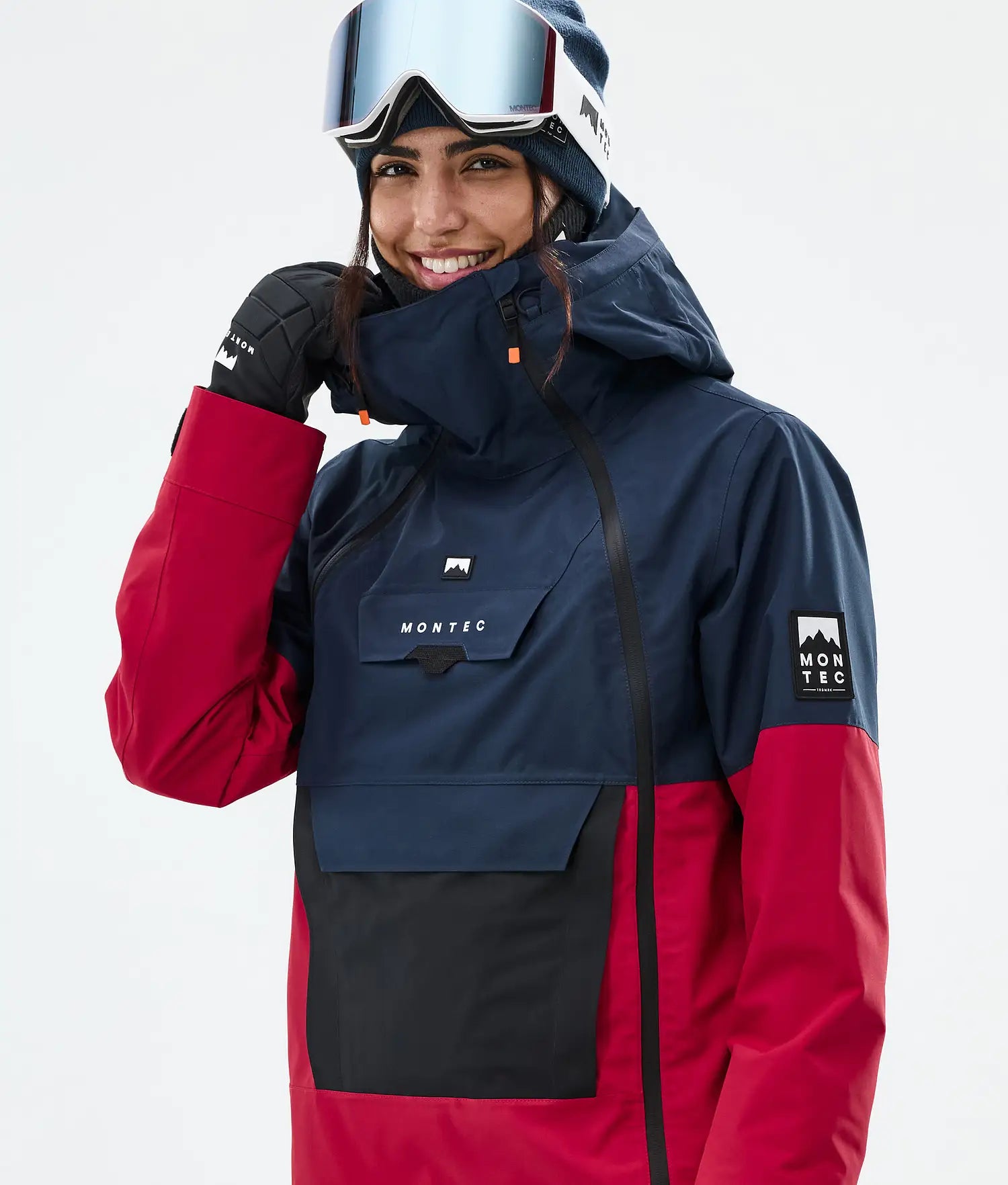 Doom W Ski Jacket Women Dark Blue/Black/Deep Red