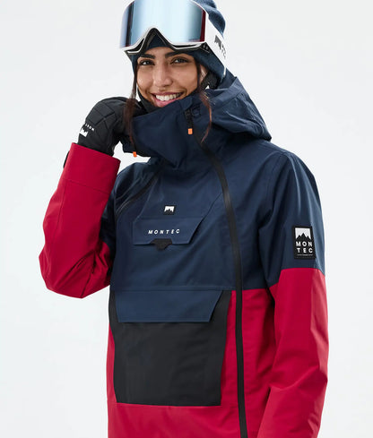 Doom W Ski Jacket Women Dark Blue/Black/Deep Red
