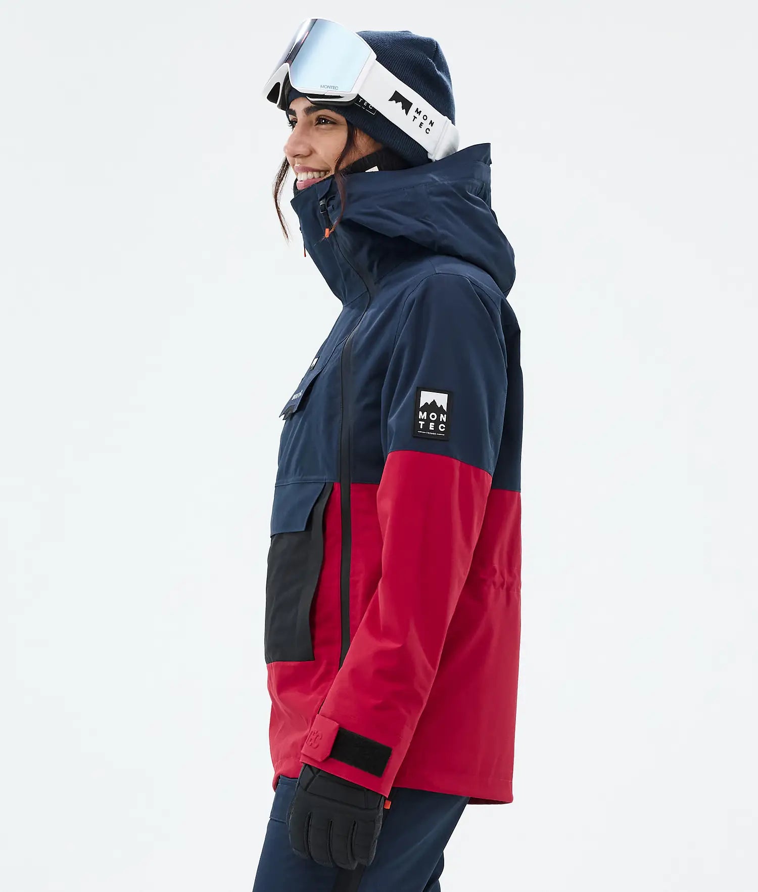 Doom W Ski Jacket Women Dark Blue/Black/Deep Red