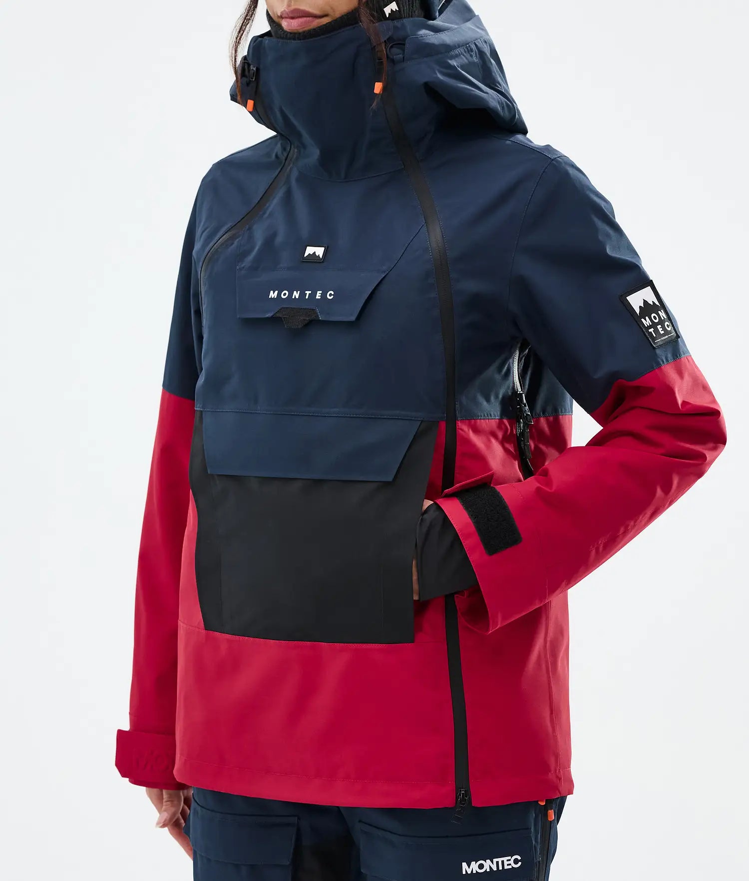 Doom W Ski Jacket Women Dark Blue/Black/Deep Red