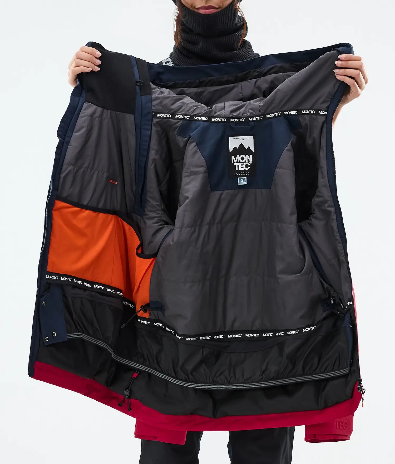 Doom W Ski Jacket Women Dark Blue/Black/Deep Red