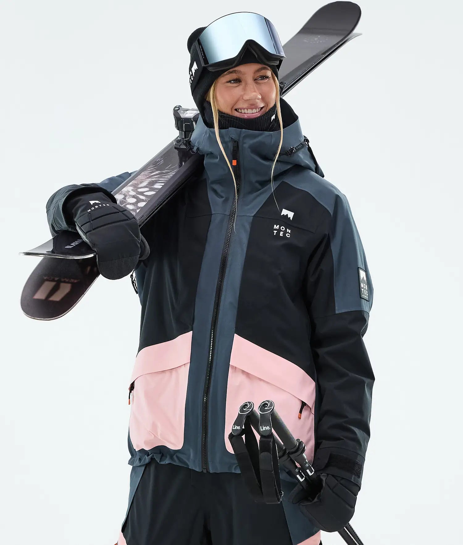 Morpheus W Ski Jacket Women Metal Blue/Black/Soft Pink