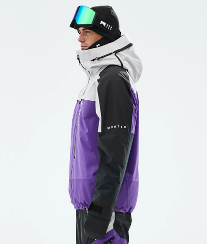 Oracle Ski Jacket Men - Light Grey/Black/Vivid Purple