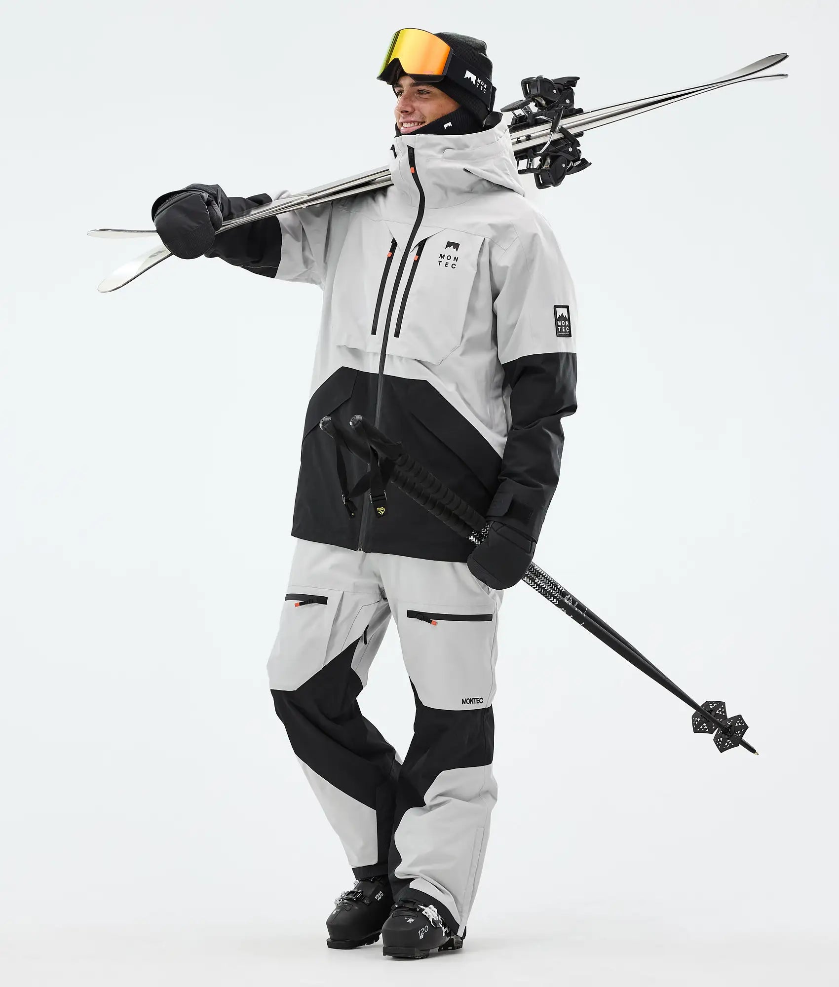 Arch Ski Jacket Men - Light Grey/Black
