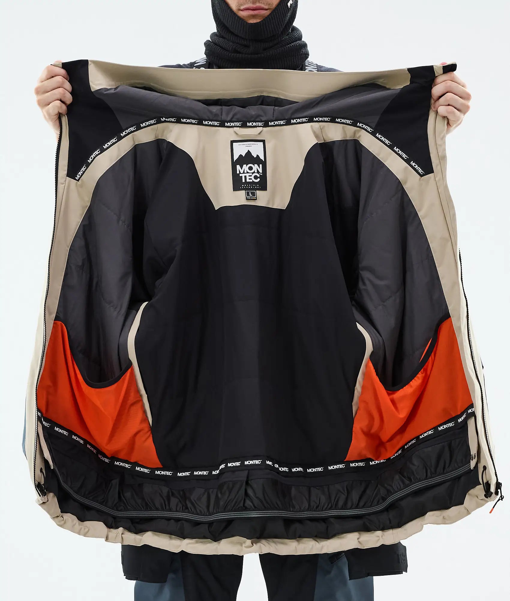 Morpheus Ski Jacket Men - Sand/Black/Metal Blue