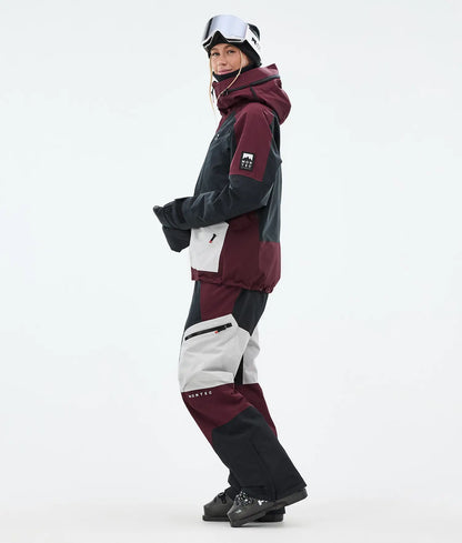 Morpheus W Ski Jacket Women Burgundy/Black/Light Grey