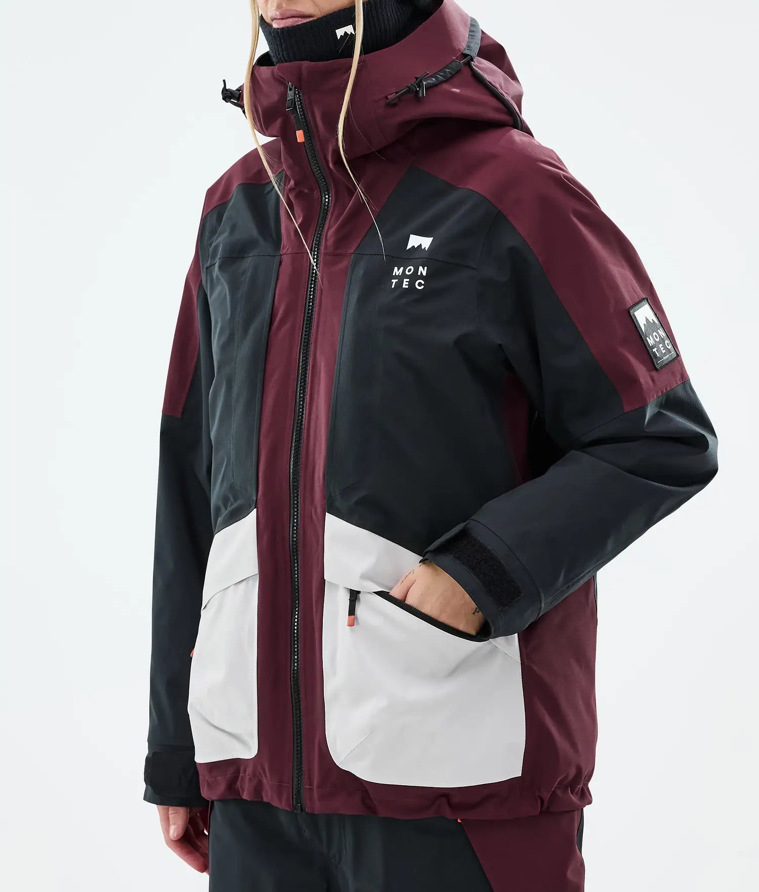 Morpheus W Ski Jacket Women Burgundy/Black/Light Grey