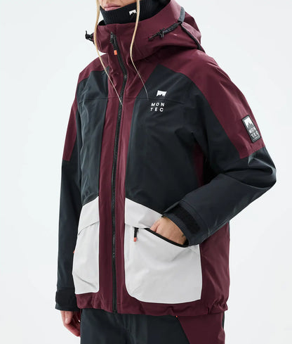 Morpheus W Ski Jacket Women Burgundy/Black/Light Grey